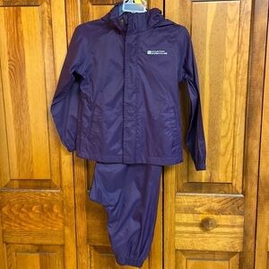 Mountain Warehouse Hooded Rain Set Jacket/Pants Size 5-6